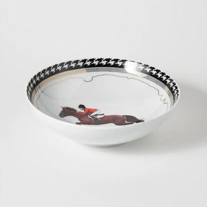 Equestrian Red Jacket Porcelain Salad & Soup Bowl - Vitelli Design Studio UAE