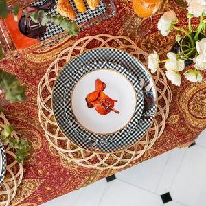 Equestrian Taba Saddle 20 Cm Porcelain Plate - Vitelli Design Studio UAE