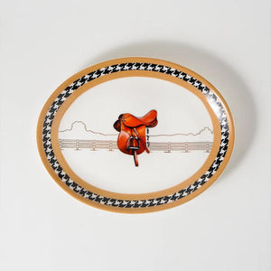 Equestrian Camel 24 Cm Porcelain Boat Plate - Vitelli Design Studio UAE