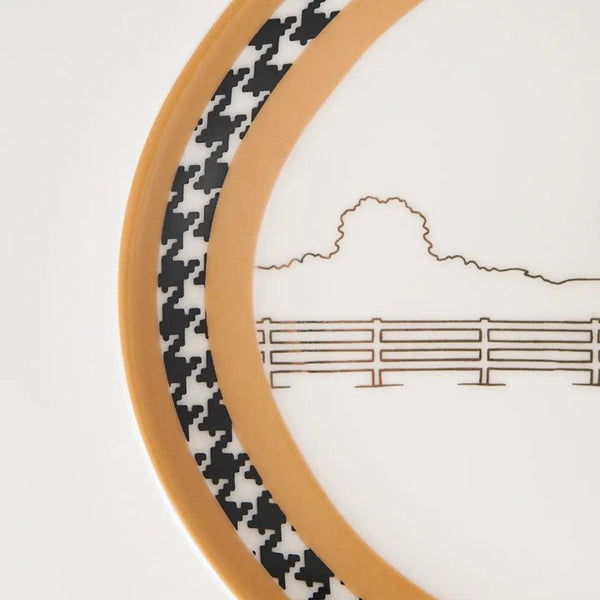 Equestrian Camel 21 Cm Porcelain Boat Plate - Vitelli Design Studio UAE