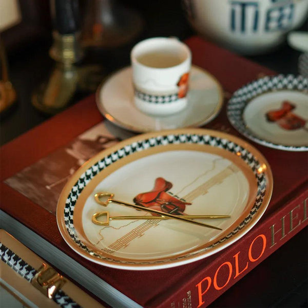 Equestrian Camel 21 Cm Porcelain Boat Plate - Vitelli Design Studio UAE