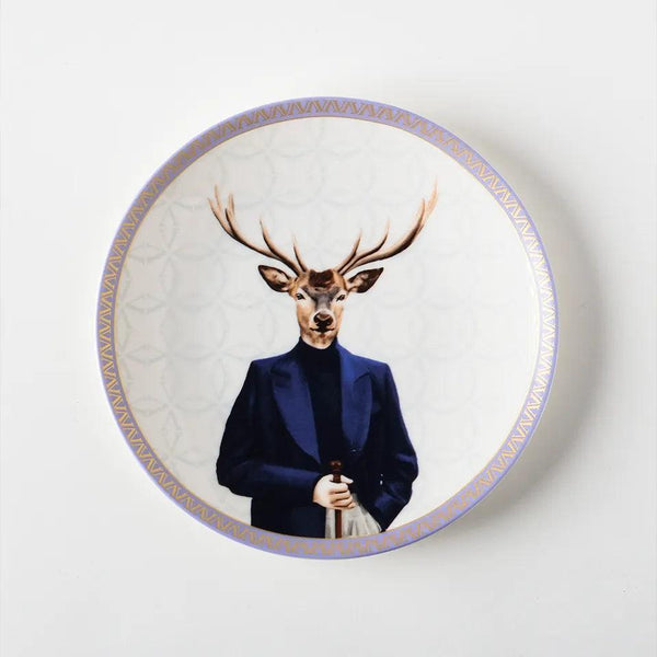 Gentleman 20 Cm Porcelain Plate - Vitelli Design Studio UAE