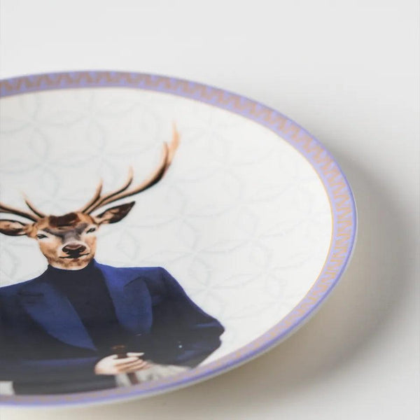 Gentleman 20 Cm Porcelain Plate - Vitelli Design Studio UAE