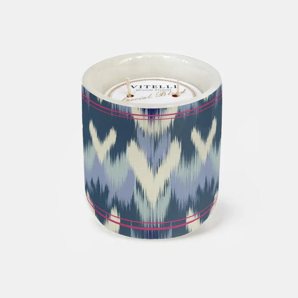 Ikad Collection Blue Marble Candle - Vitelli Design Studio UAE