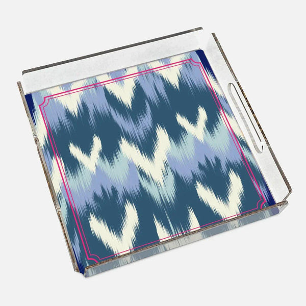 Ikad Collection Blue 40x40 Acrylic Tray - Vitelli Design Studio UAE
