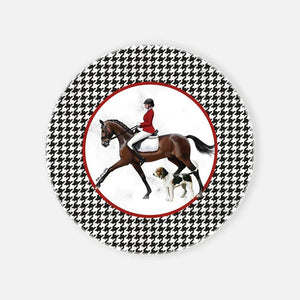 Equestrian Red Jacket Marble Serving Plate - Vitelli Design Studio UAE