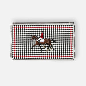 Equestrian Red Jacket 38x23 Acrylic Tray - Vitelli Design Studio UAE
