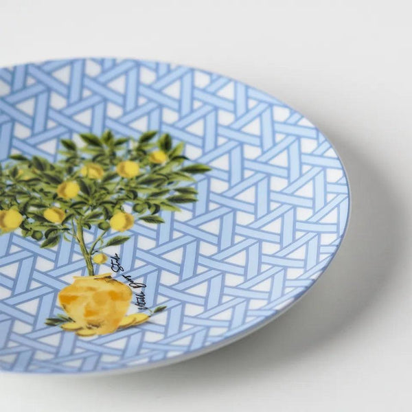 Hazeran Lemon 20 Cm Porcelain Plate - Vitelli Design Studio UAE