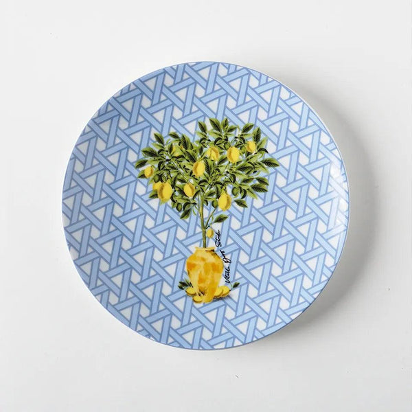 Hazeran Lemon 20 Cm Porcelain Plate - Vitelli Design Studio UAE