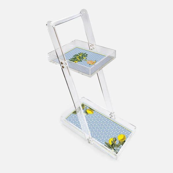 Hazeran Lemon Acrylic Service Trolley - Vitelli Design Studio UAE
