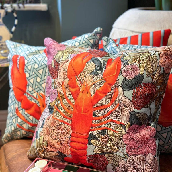 Hazeran Lobster Decorative Pillow - Vitelli Design Studio UAE