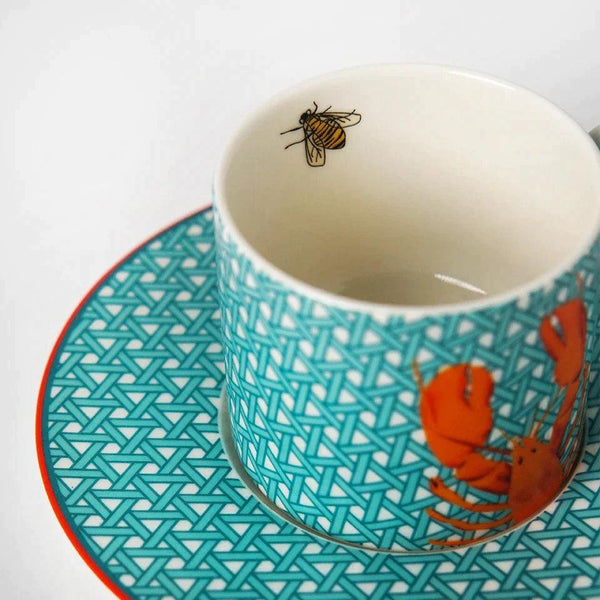 Hazeran Lobster & Crab Porcelain Teacup - Vitelli Design Studio UAE