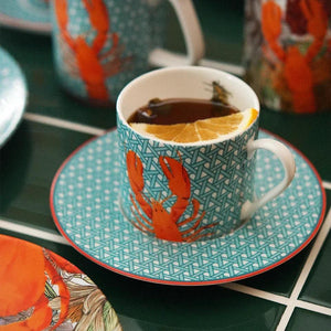 Hazeran Lobster & Crab Porcelain Teacup - Vitelli Design Studio UAE