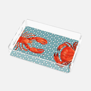 Hazeran Lobster & Crab 25X17 Acrylic Tray - Vitelli Design Studio UAE