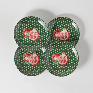 Hazeran Pomegranate 12 Cm Porcelain Plate Set of 4 - Vitelli Design Studio UAE
