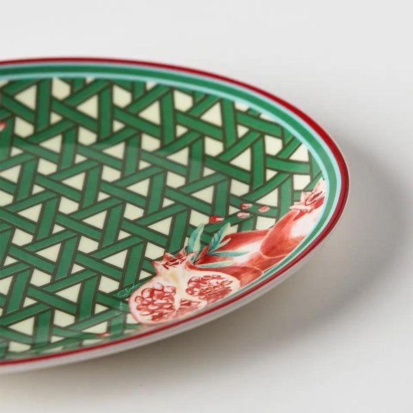 Hazeran Pomegranate 24 Cm Porcelain Boat Plate - Vitelli Design Studio UAE