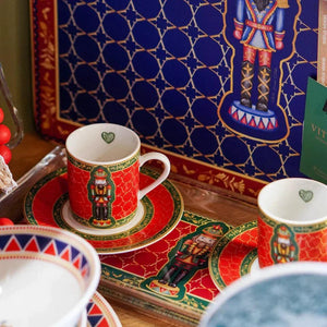 Nutcracker Red Porcelain Turkish Coffee Cup - Vitelli Design Studio UAE