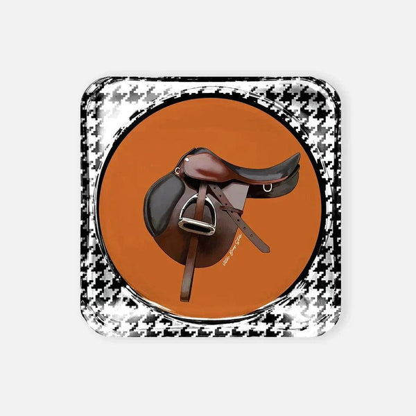 Equestrian Orange Acrylic Coaster - Vitelli Design Studio UAE