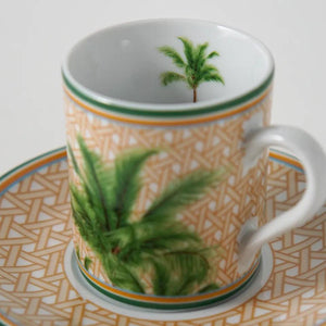 Hazeran Palm Porcelain Turkish Coffee Cup - Vitelli Design Studio UAE