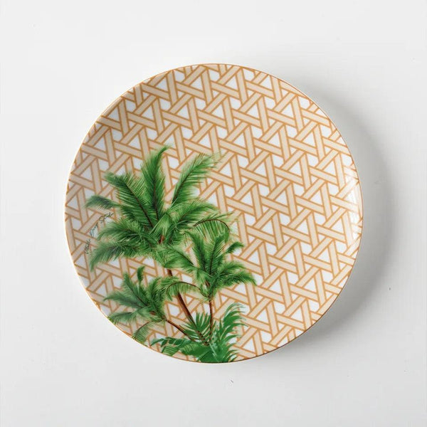 Hazeran Palm 20 Cm Porcelain Plate - Vitelli Design Studio UAE