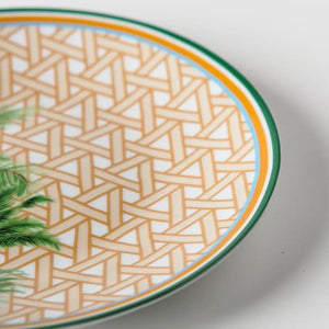 Hazeran Palm 25 Cm Porcelain Plate - Vitelli Design Studio UAE