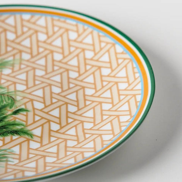 Hazeran Palm 25 Cm Porcelain Plate - Vitelli Design Studio UAE
