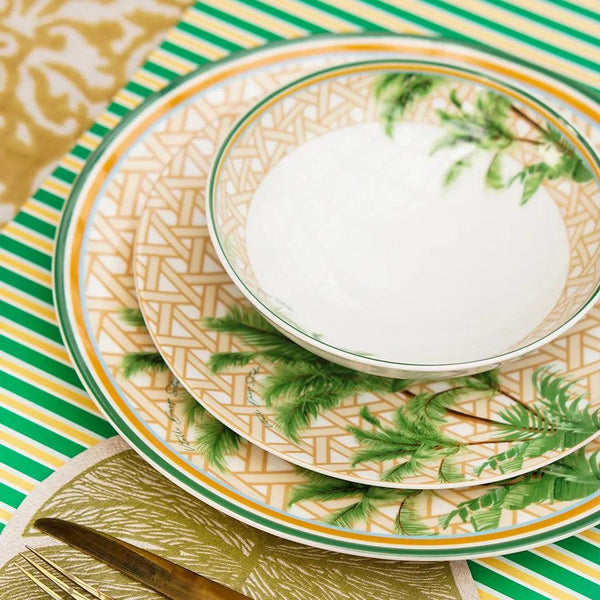 Hazeran Palm Porcelain Bowl - Vitelli Design Studio UAE