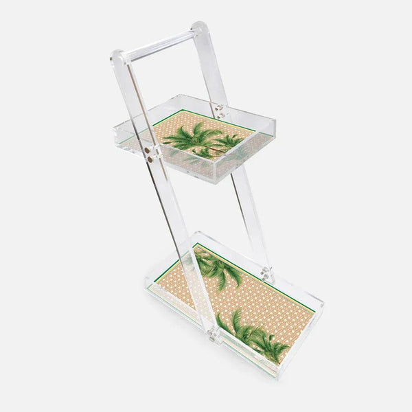 Hazeran Palm Acrylic Service Trolley - Vitelli Design Studio UAE