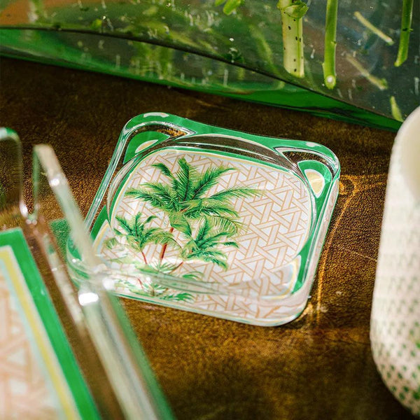 Hazeran Palm Acrylic Coaster - Vitelli Design Studio UAE