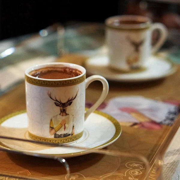 Roman Porcelain Turkish Coffee Cup - Vitelli Design Studio UAE