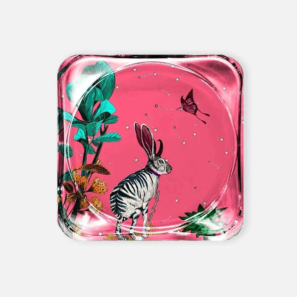 Wonderland Pink Rabbit Acrylic Coaster - Vitelli Design Studio UAE