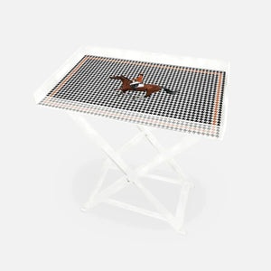 Equestrian Orange Jacket 60x40 Acrylic Coffee Table - Vitelli Design Studio UAE