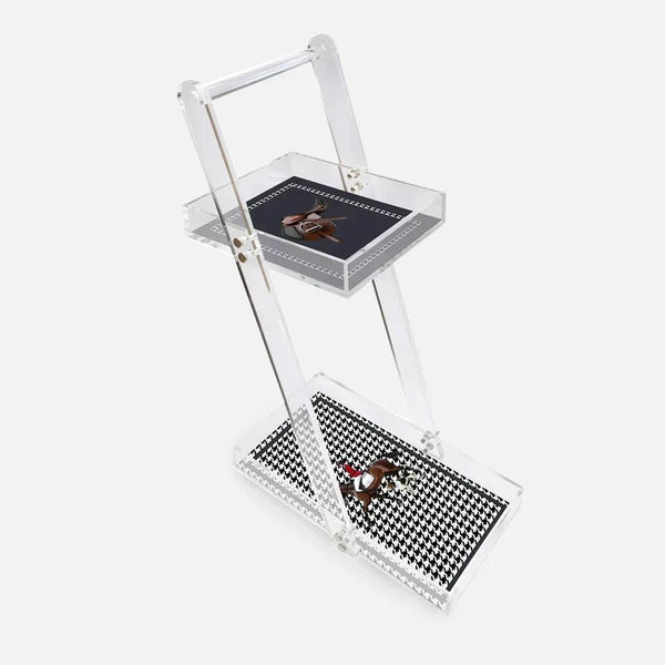 Equestrian Anthracite Acrylic Service Trolley - Vitelli Design Studio UAE