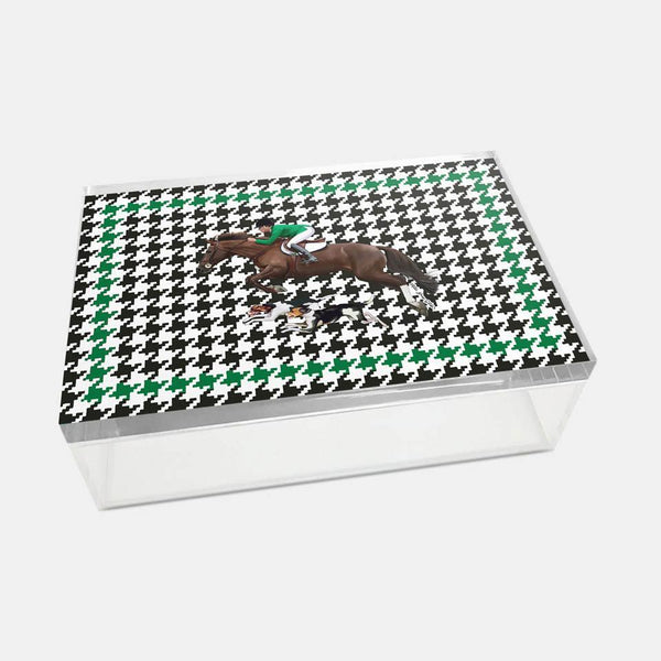 Equestrian Green Jacket 22x14 Acrylic Jar - Vitelli Design Studio UAE
