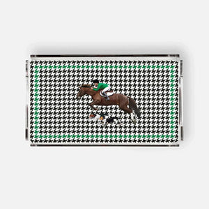 Equestrian Green Jacket 38x23 Acrylic Tray - Vitelli Design Studio UAE