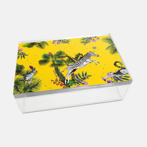 Wonderland Yellow Zebra 18x12 Acrylic Jar - Vitelli Design Studio UAE